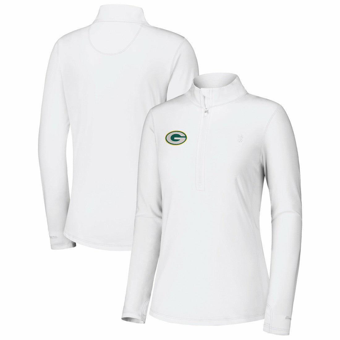 Green Bay Packers Women's Sport Playa Vista IslandZone Quarter-Zip Jacket - White online