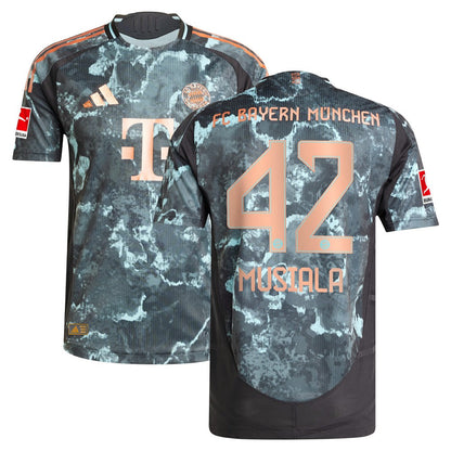 Jamal Musiala Bayern Munich 2024/25 Away Player Jersey - Black | Adidas on sale