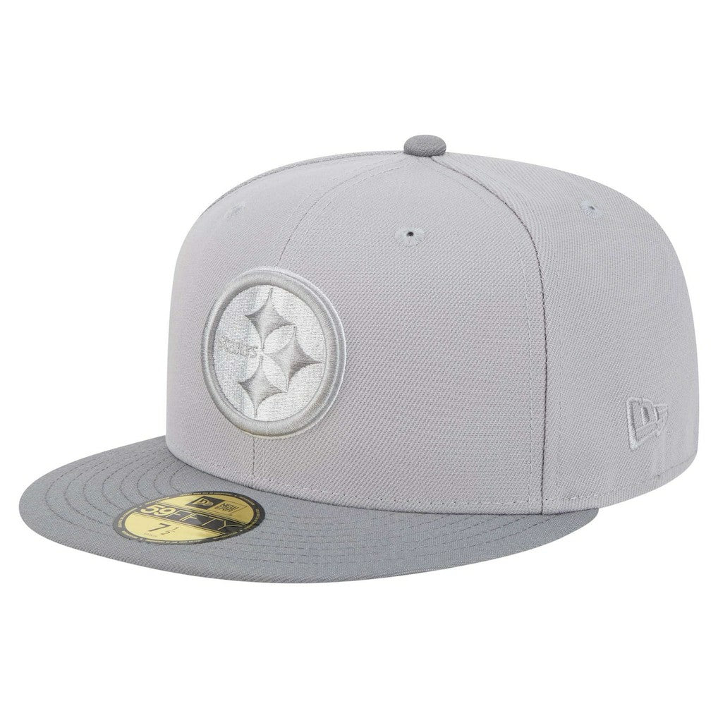 Pittsburgh Steelers New Era Iron Cloud 59FIFTY Fitted Hat - Gray/Graphite discount