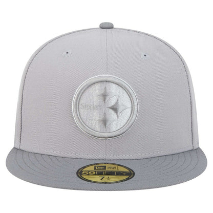 Pittsburgh Steelers New Era Iron Cloud 59FIFTY Fitted Hat - Gray/Graphite discount