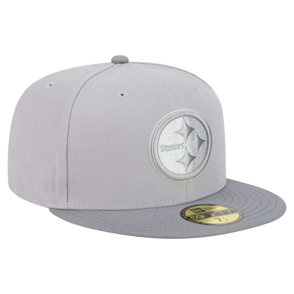 Pittsburgh Steelers New Era Iron Cloud 59FIFTY Fitted Hat - Gray/Graphite discount