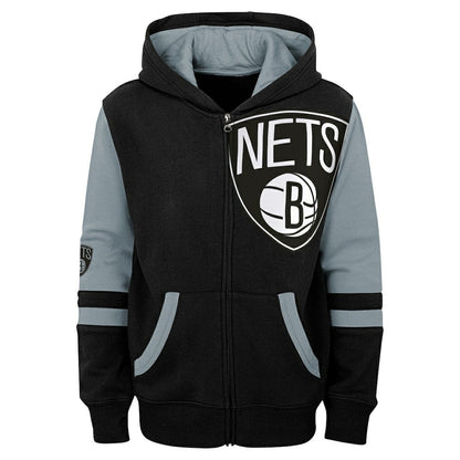Brooklyn Nets Preschool Straight To The League Full-Zip Hoodie - Black shop
