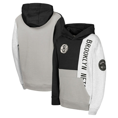 Brooklyn Nets Youth Splash Pullover Hoodie - Black for sale