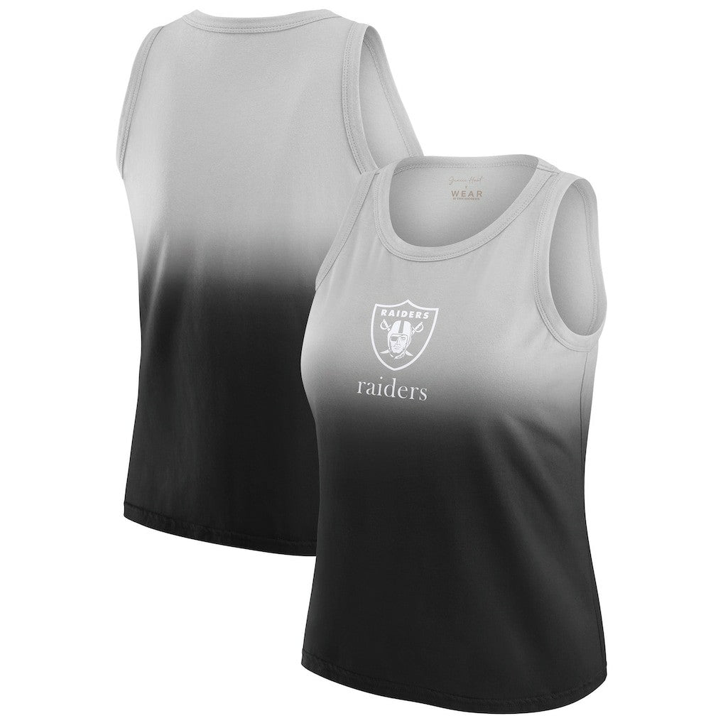Las Vegas Raiders WEAR by Erin Andrews x Gracie Hunt Women's Ombre Tank Top - Black cheap
