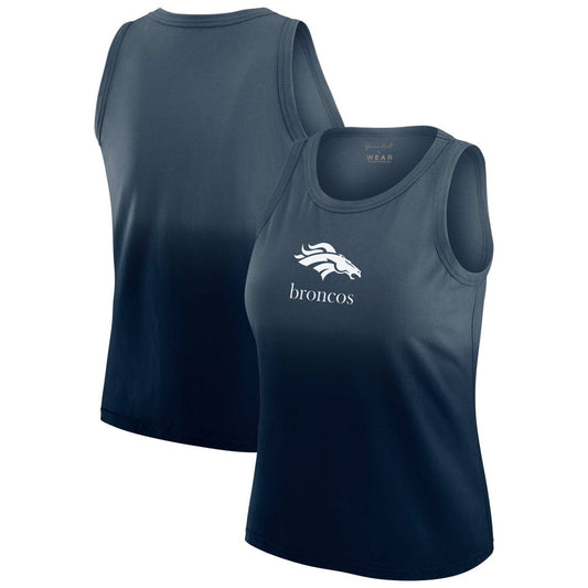 Denver Broncos WEAR by Erin Andrews x Gracie Hunt Women's Ombre Tank Top - Navy outlet