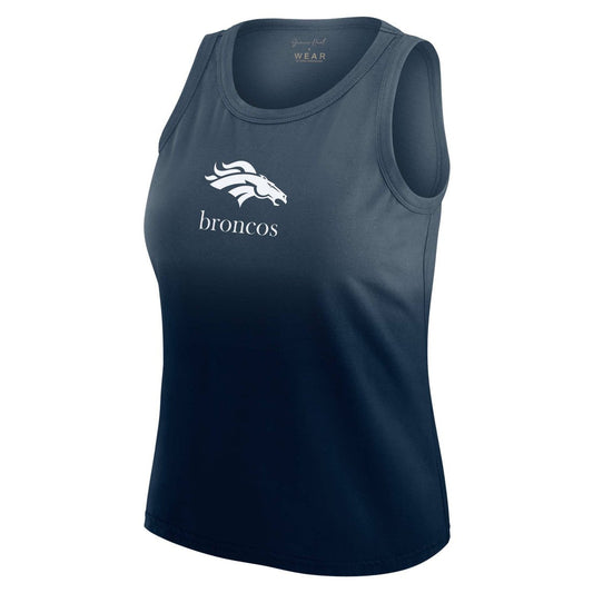 Denver Broncos WEAR by Erin Andrews x Gracie Hunt Women's Ombre Tank Top - Navy outlet