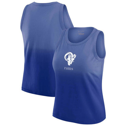 Los Angeles Rams WEAR by Erin Andrews x Gracie Hunt Women's Ombre Tank Top - Royal on sale