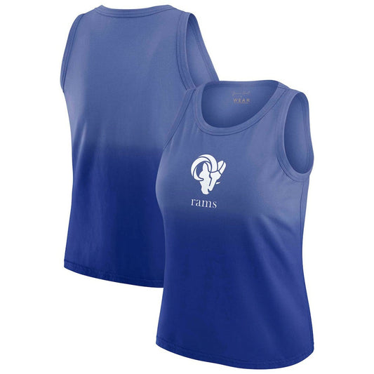 Los Angeles Rams WEAR by Erin Andrews x Gracie Hunt Women's Ombre Tank Top - Royal on sale