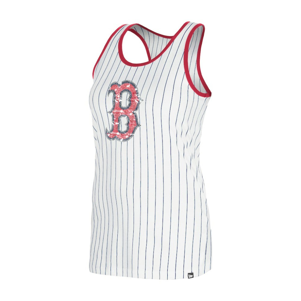 Boston Red Sox Women's Gameday Pinstripe Tank Top - White | New Era