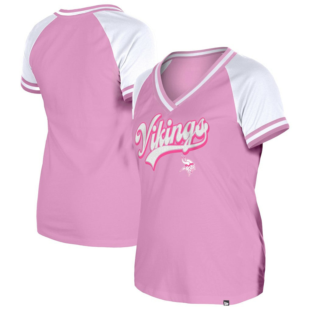 Minnesota Vikings New Era Women's Mommy & Me V-Neck T-Shirt - Pink outlet