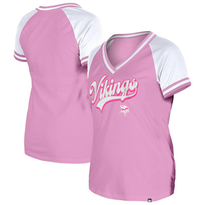 Minnesota Vikings New Era Women's Mommy & Me V-Neck T-Shirt - Pink outlet