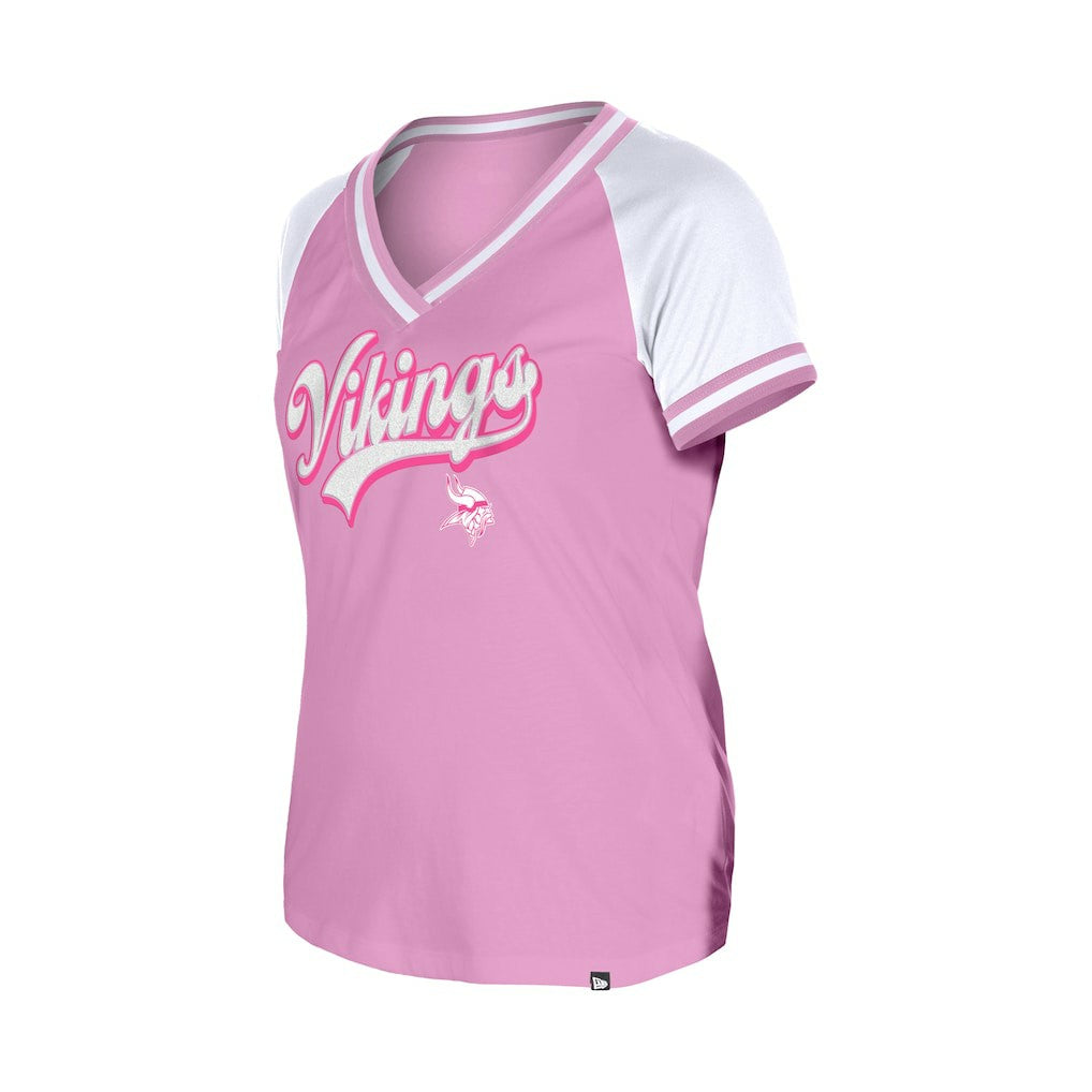 Minnesota Vikings New Era Women's Mommy & Me V-Neck T-Shirt - Pink outlet