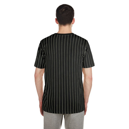 San Francisco Giants Throwback Pinstripe T-Shirt - Black | New Era
