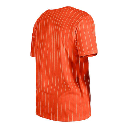 Baltimore Orioles Throwback Pinstripe T-Shirt - Orange | New Era