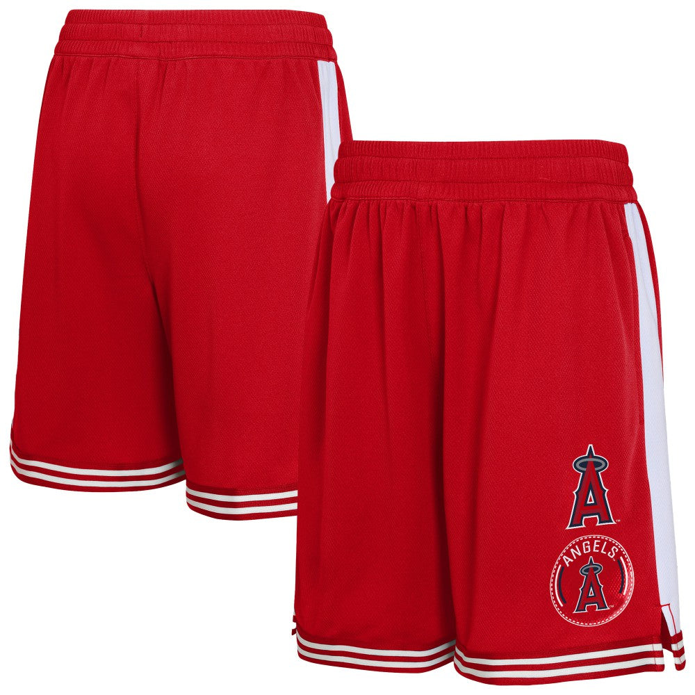 Los Angeles Angels Youth Infielder Shorts - Red