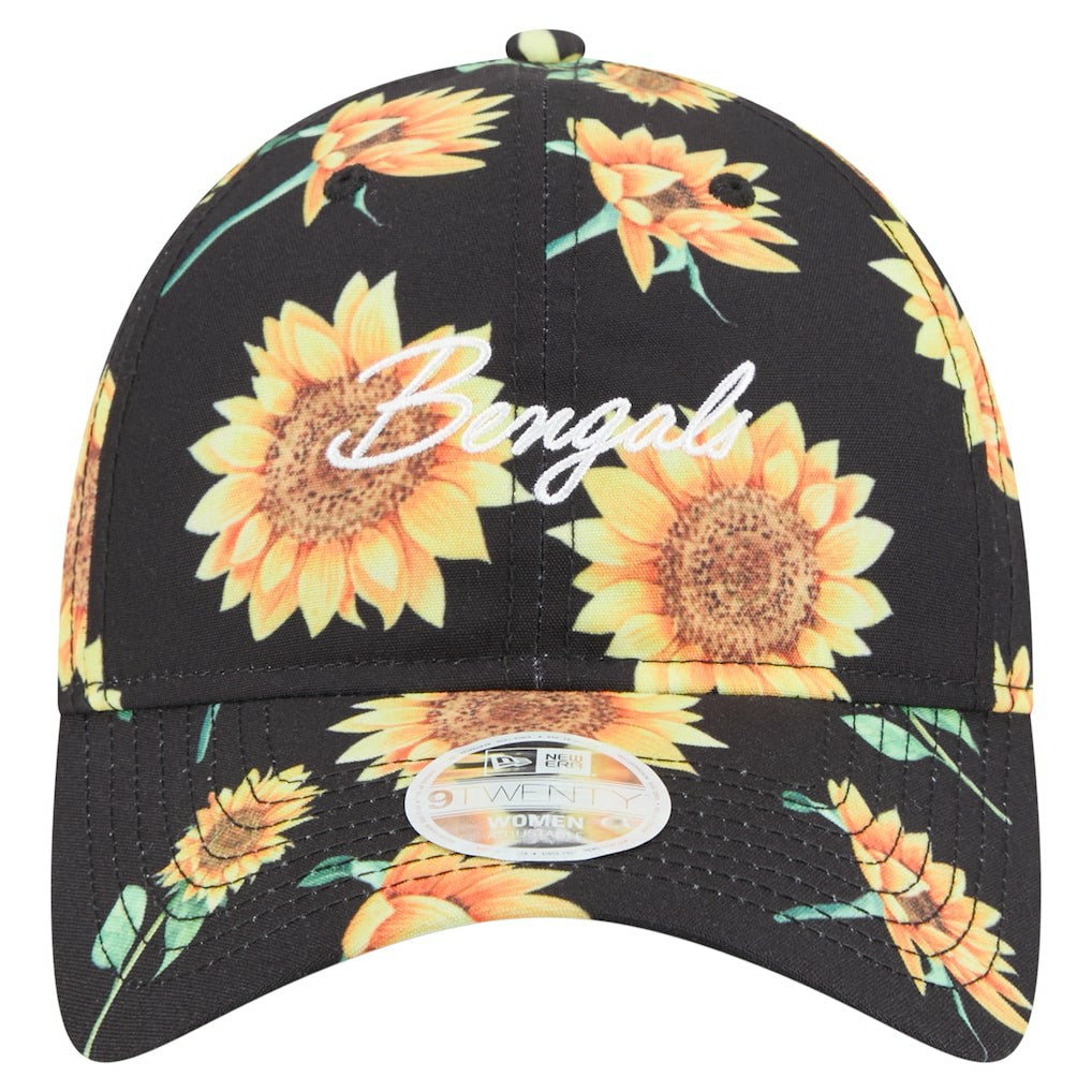 Cincinnati Bengals New Era Women's Adventure Sunflower 9TWENTY Adjustable Hat - Black online