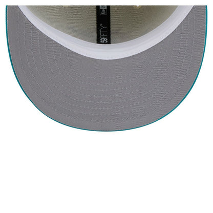 Miami Dolphins New Era Main 59FIFTY Fitted Hat - Cream/Aqua outlet