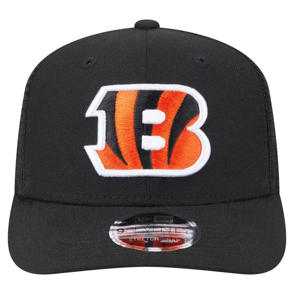 Cincinnati Bengals New Era Main Trucker 9SEVENTY Stretch-Snap Hat - Black on sale