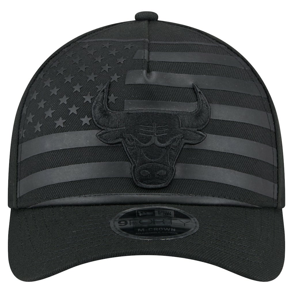Chicago Bulls Game Day Flag A-Frame 9FORTY Adjustable Hat - Black | New Era on sale