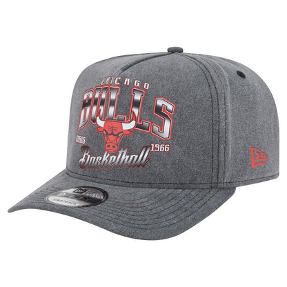Chicago Bulls Throwback Washed Pre-Curved 9FIFTY Snapback Hat - Charcoal | New Era on sale