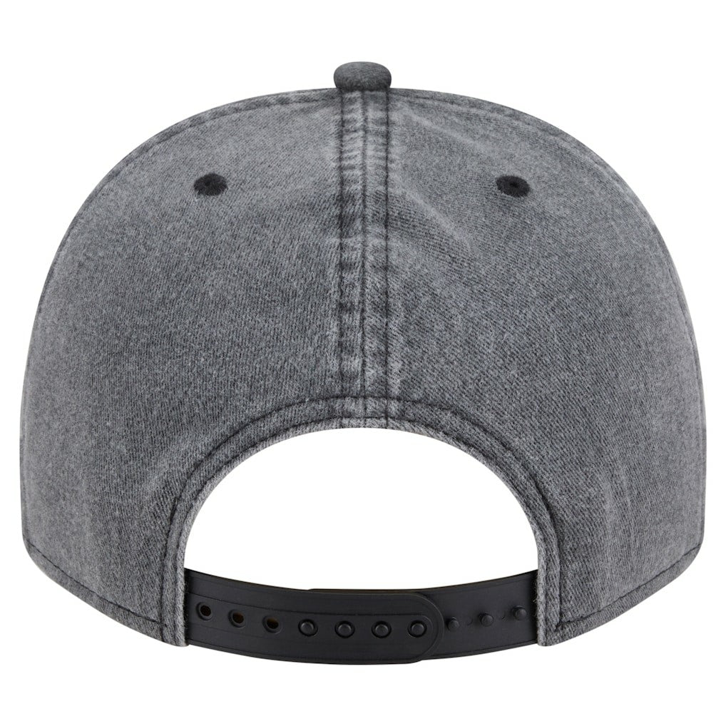 Chicago Bulls Throwback Washed Pre-Curved 9FIFTY Snapback Hat - Charcoal | New Era on sale