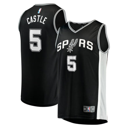 Stephon Castle San Antonio Spurs 2024 NBA Draft Fast Break Player Jersey - Icon Edition - Black | Fanatics on sale