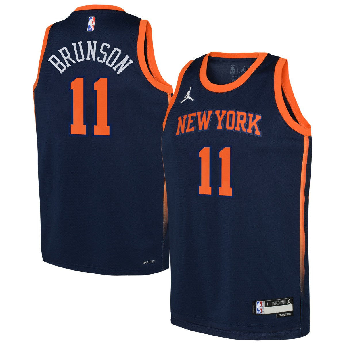 Jalen Brunson New York Knicks Jordan Brand Youth Swingman Jersey - Statement Edition - Navy for sale