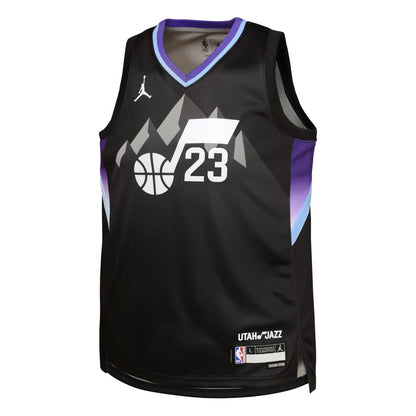 Lauri Markkanen Utah Jazz Jordan Brand Youth Swingman Jersey - Statement Edition - Black for sale