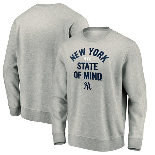 New York Yankees Heater Pullover Sweatshirt - Gray