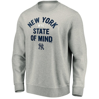 New York Yankees Heater Pullover Sweatshirt - Gray