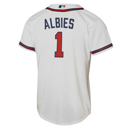 Ozzie Albies Atlanta Braves Youth Home Replica Player Jersey - White | Nike