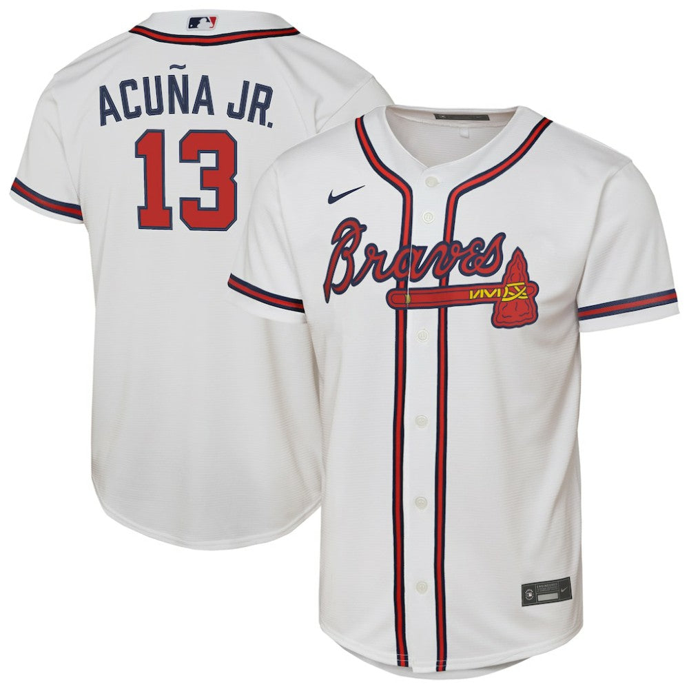 Ronald Acuna Jr. Atlanta Braves Youth Home Replica Player Jersey - White | Nike