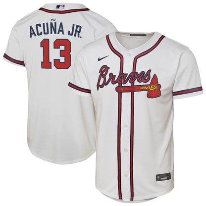 Ronald Acuna Jr. Atlanta Braves Youth Home Replica Player Jersey - White | Nike