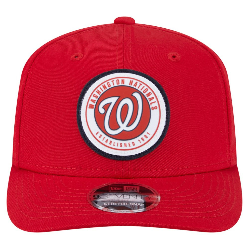 Washington Nationals Circle Patch 9SEVENTY Stretch-Snap Hat - Red | New Era
