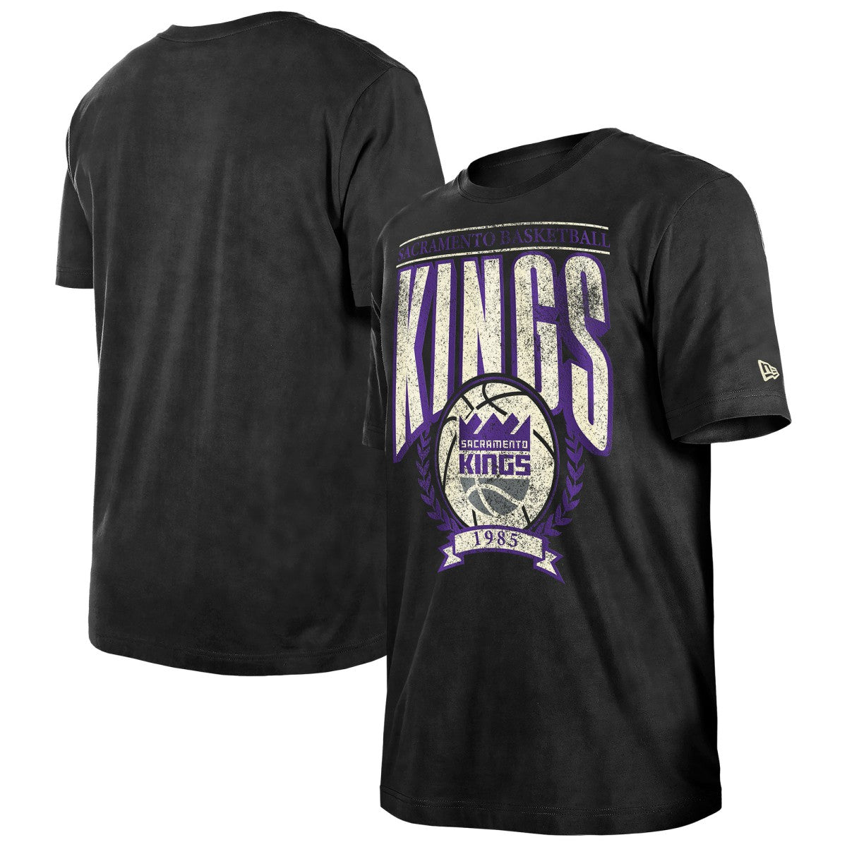 Sacramento Kings Throwback Vintage Boxy Mineral Wash T-Shirt - Black | New Era sale