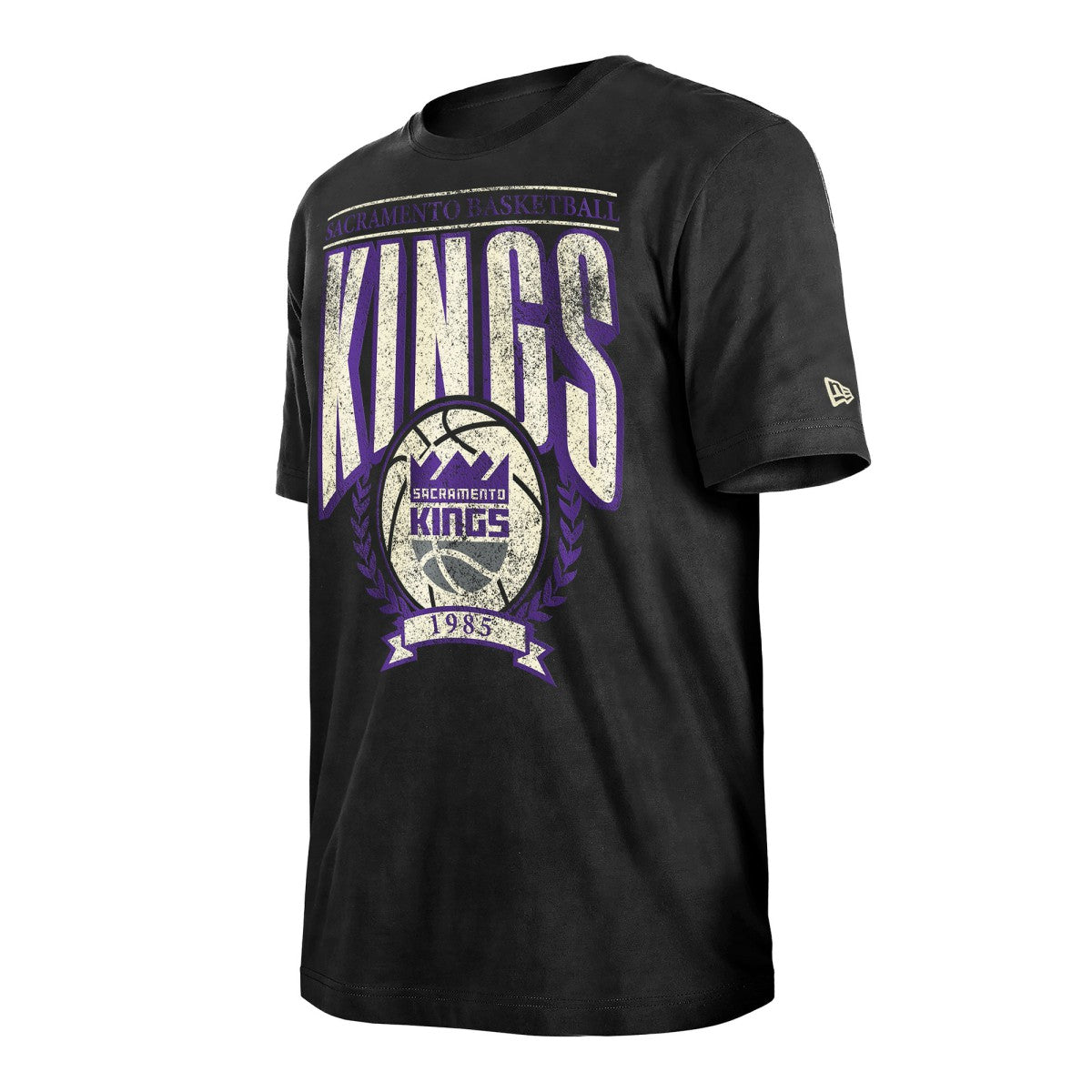 Sacramento Kings Throwback Vintage Boxy Mineral Wash T-Shirt - Black | New Era sale