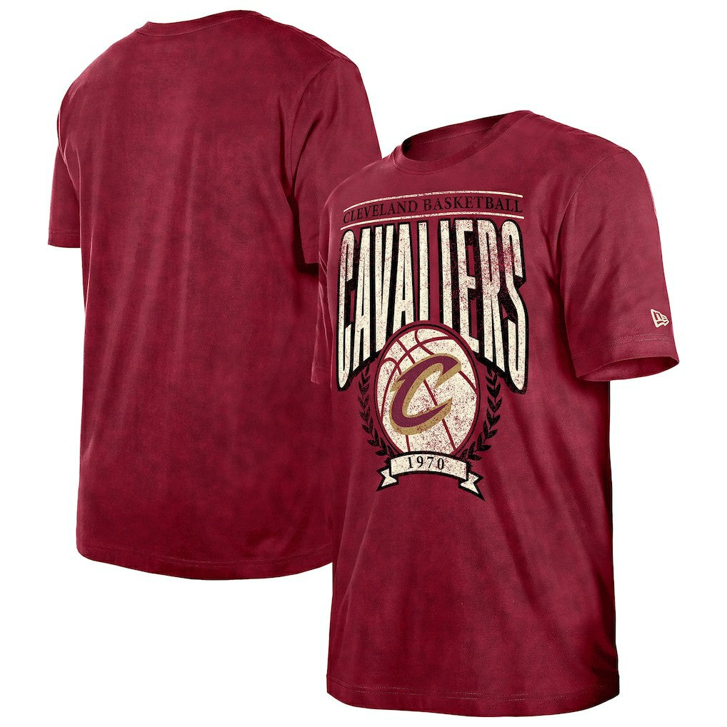 Cleveland Cavaliers Throwback Vintage Boxy Mineral Wash T-Shirt sale - Wine | New Era cheap