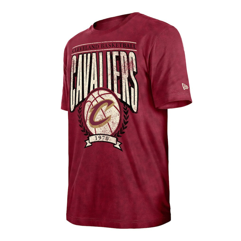 Cleveland Cavaliers Throwback Vintage Boxy Mineral Wash T-Shirt sale - Wine | New Era cheap