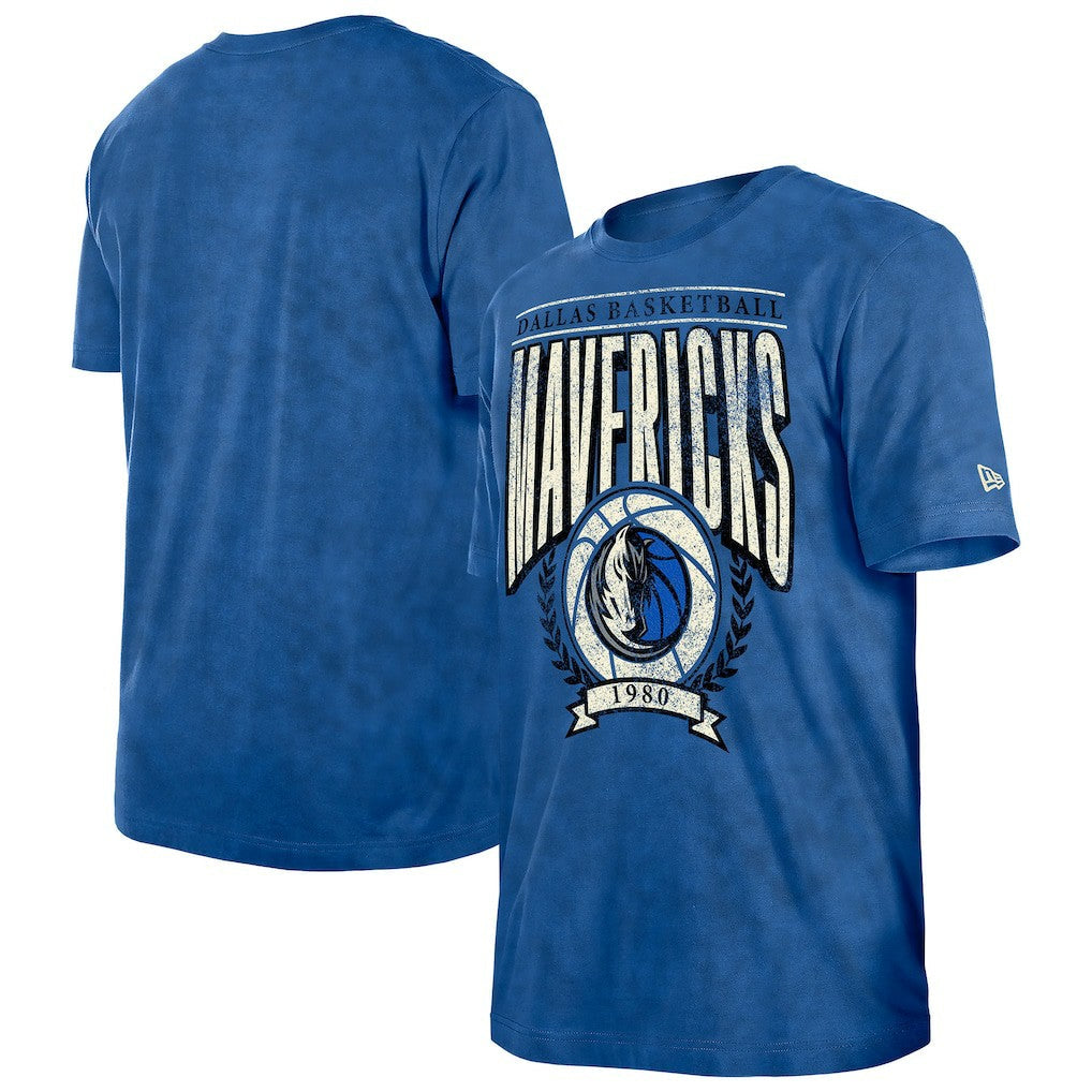 Dallas Mavericks Throwback Vintage Boxy Mineral Wash T-Shirt sale - Blue | New Era online