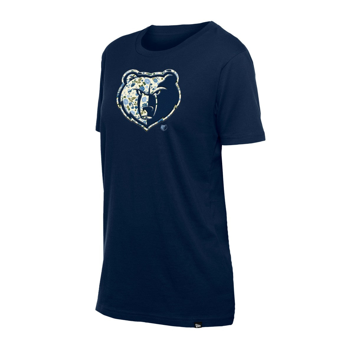 Memphis Grizzlies Women's Glam Game Flower T-Shirt - Navy | New Era shop