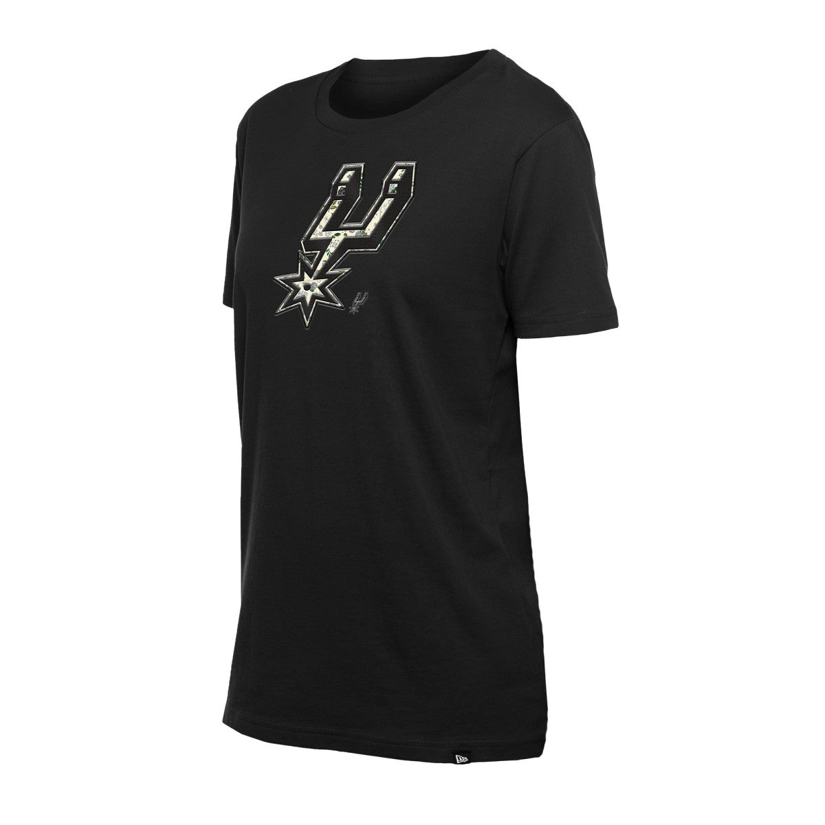 San Antonio Spurs Women's Glam Game Flower T-Shirt - Black | New Era on sale