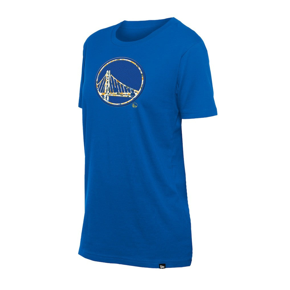 Golden State Warriors Women's Glam Game Flower T-Shirt sale - Royal | New Era for sale