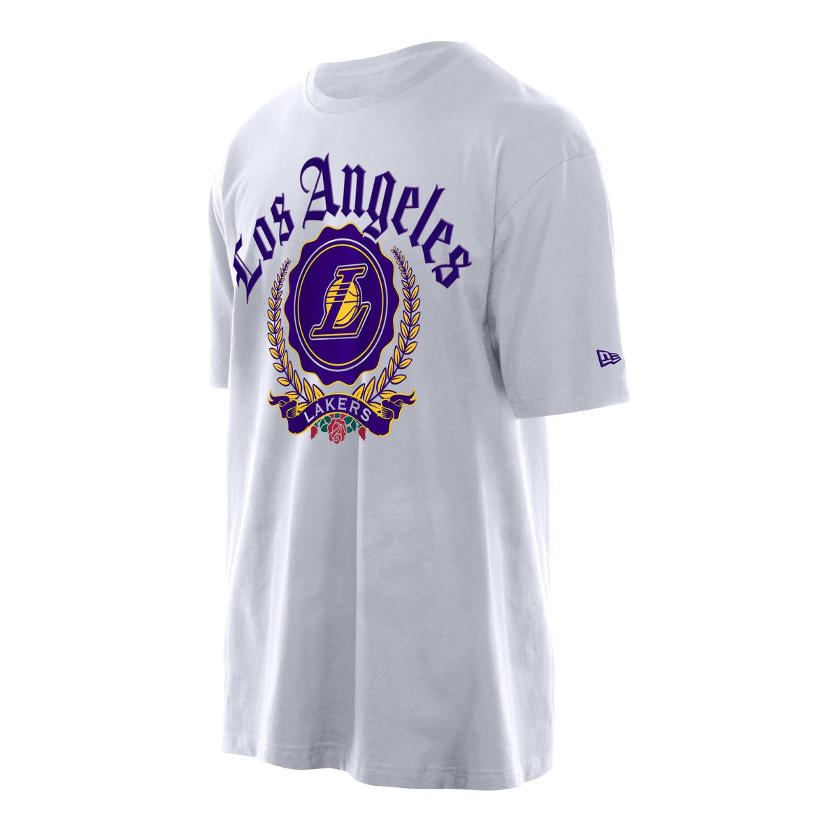Los Angeles Lakers Throwback Prep Oversized T-Shirt - White | New Era sale