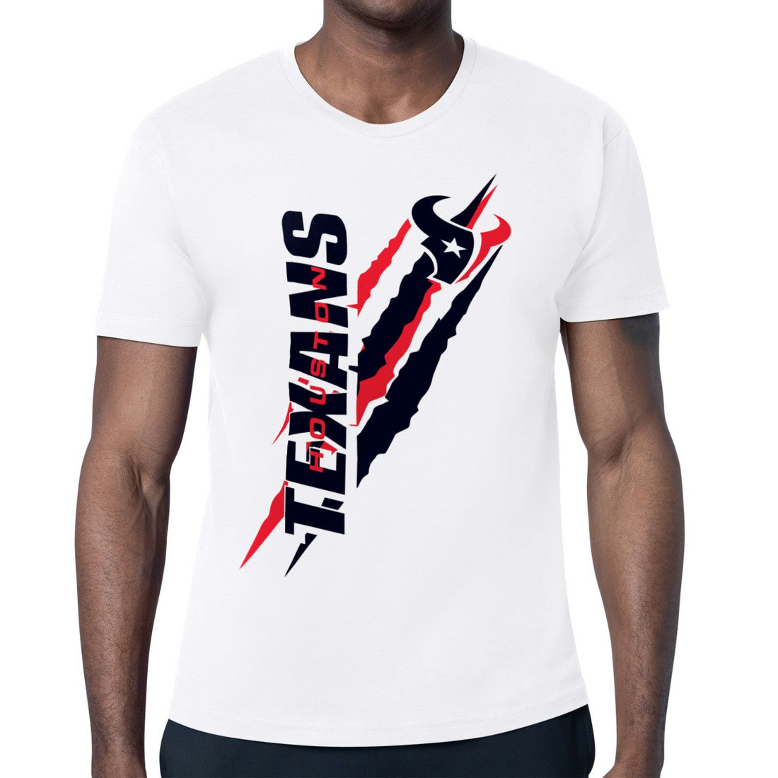 Houston Texans Starter Color Scratch T-Shirt - White on sale