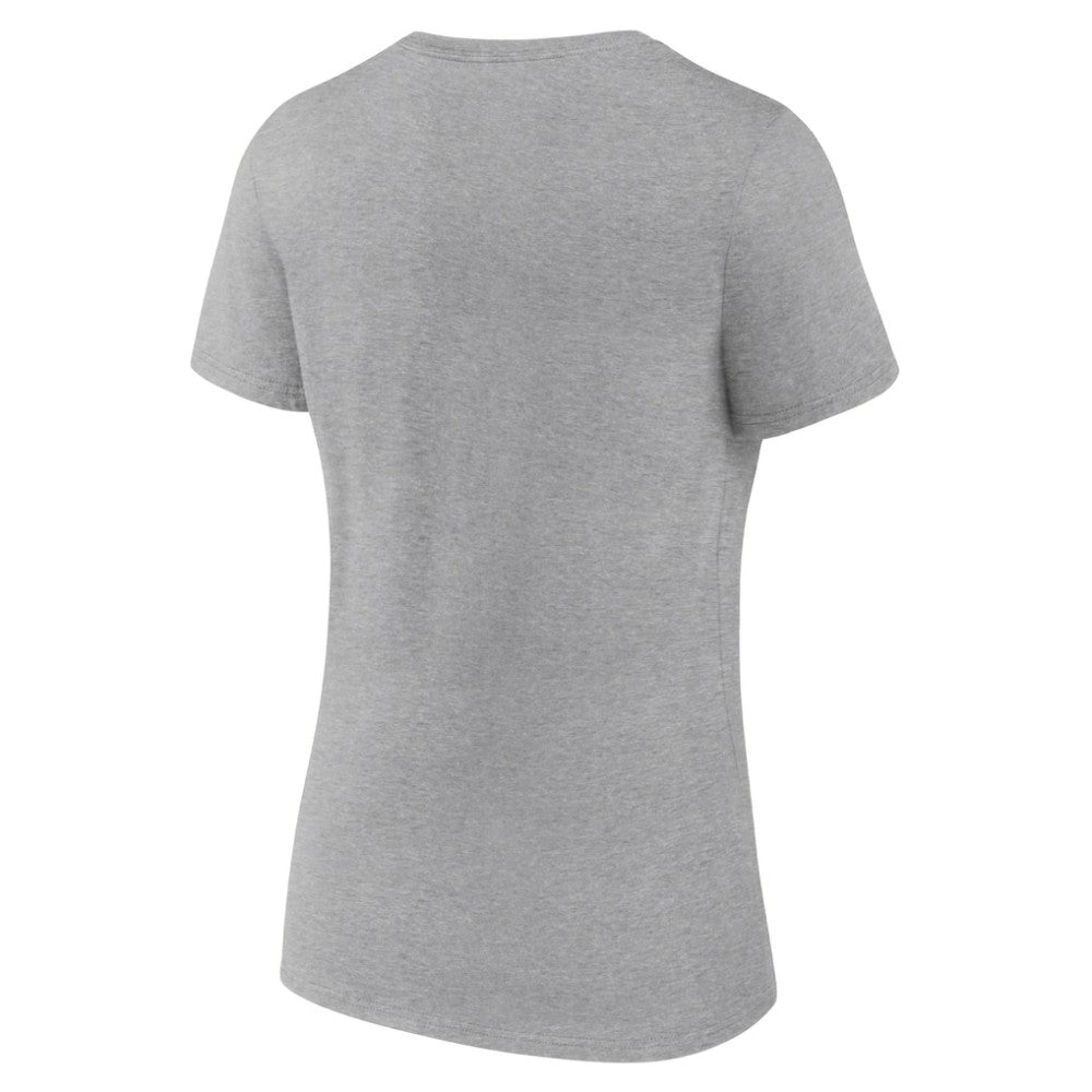 Detroit Tigers Women's Fastball V-Neck T-Shirt - Gray