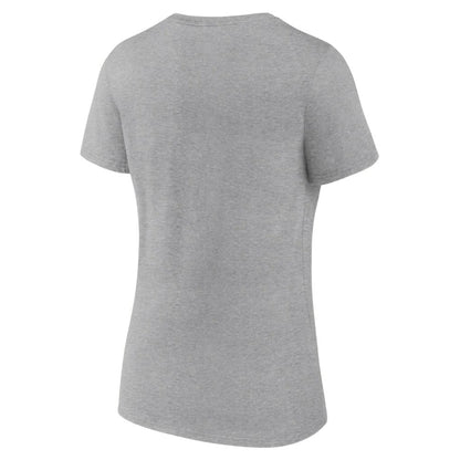 Detroit Tigers Women's Fastball V-Neck T-Shirt - Gray