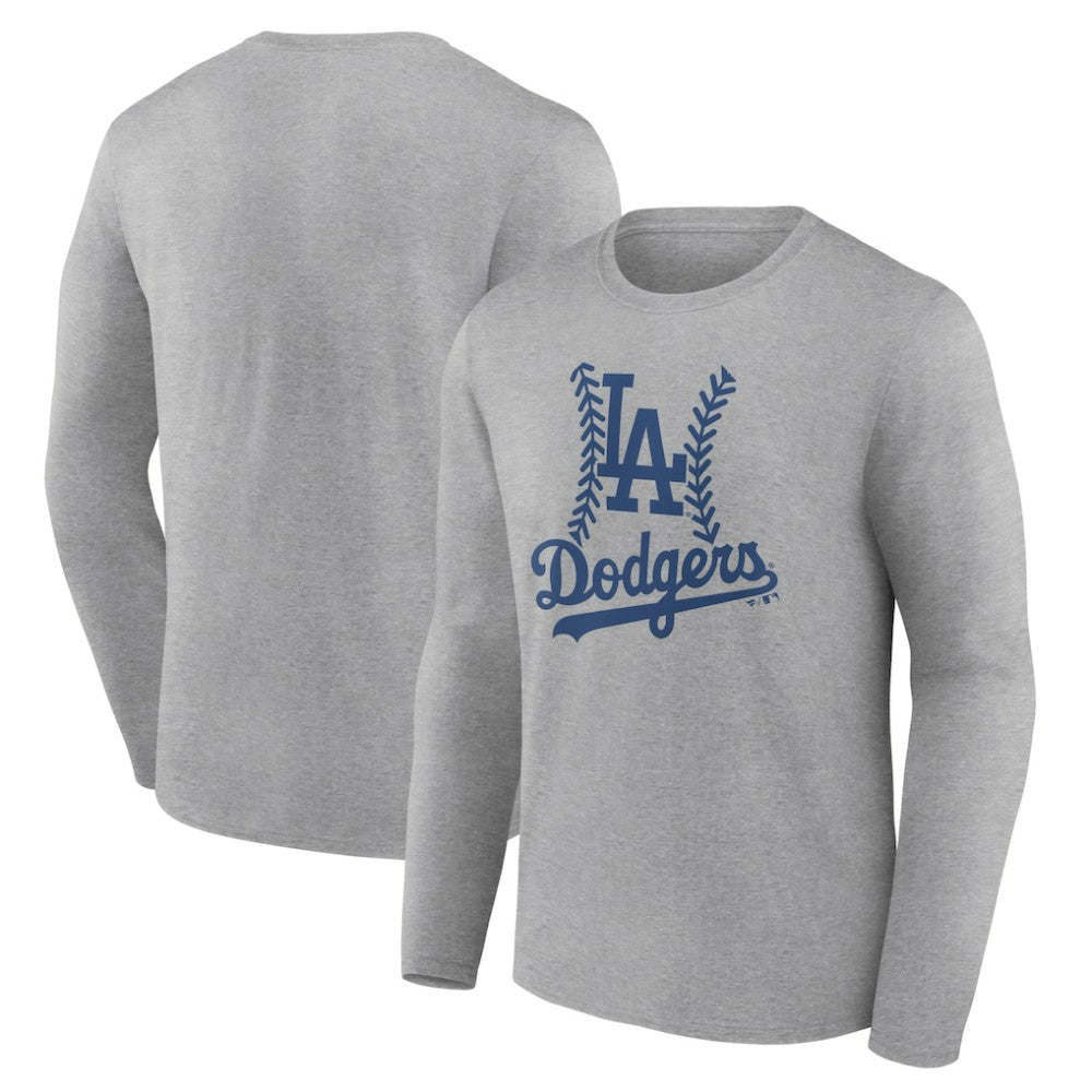 Los Angeles Dodgers Fastball Long Sleeve T-Shirt - Gray