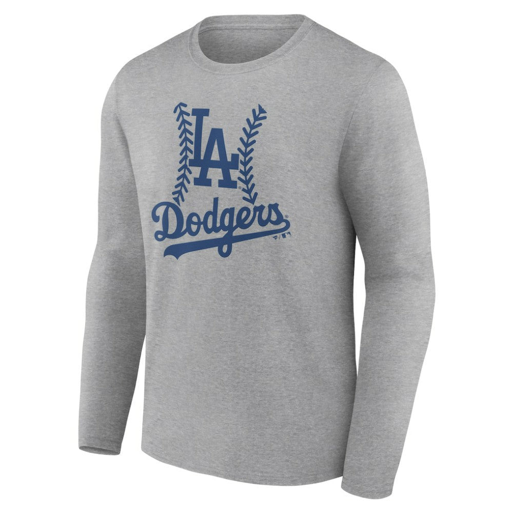 Los Angeles Dodgers Fastball Long Sleeve T-Shirt - Gray
