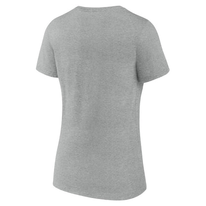 Milwaukee Brewers Women's Fastball V-Neck T-Shirt - Gray