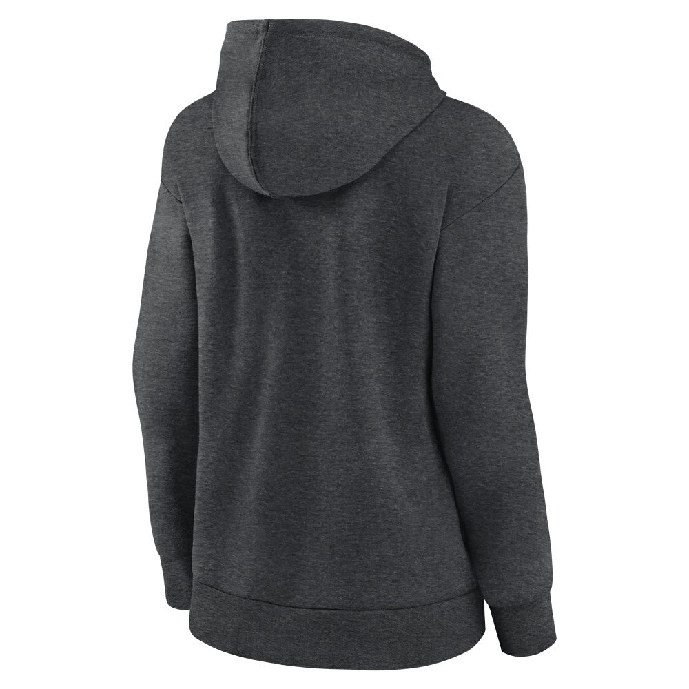 New York Mets Women's Monochrome Pullover Hoodie - Charcoal